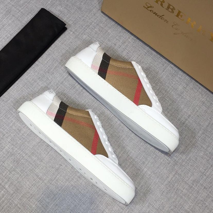 Burberry House Check And Leather Sneakers - DesignerGu