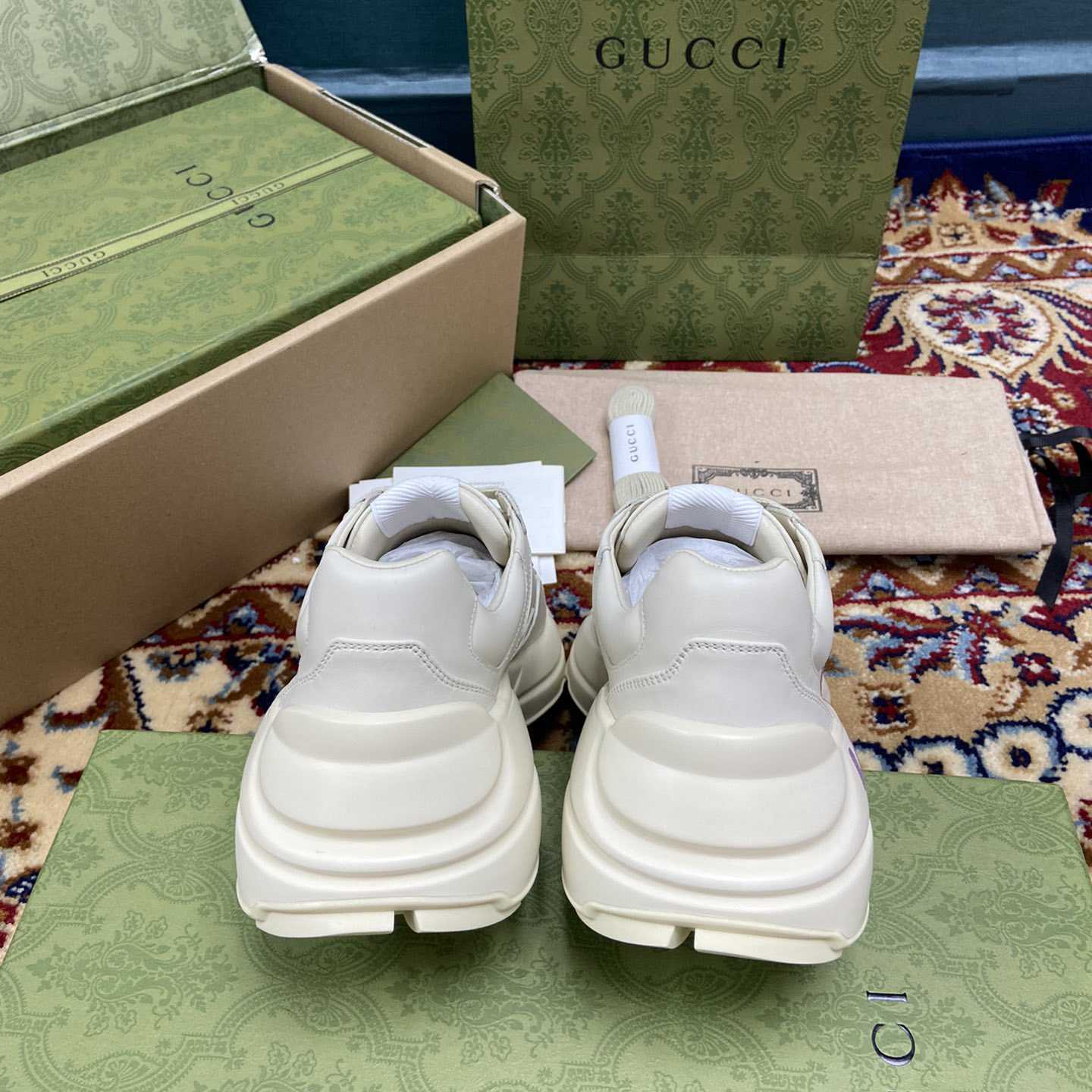 Gucci Women's Rhyton Gucci Love Parade Sneaker - DesignerGu