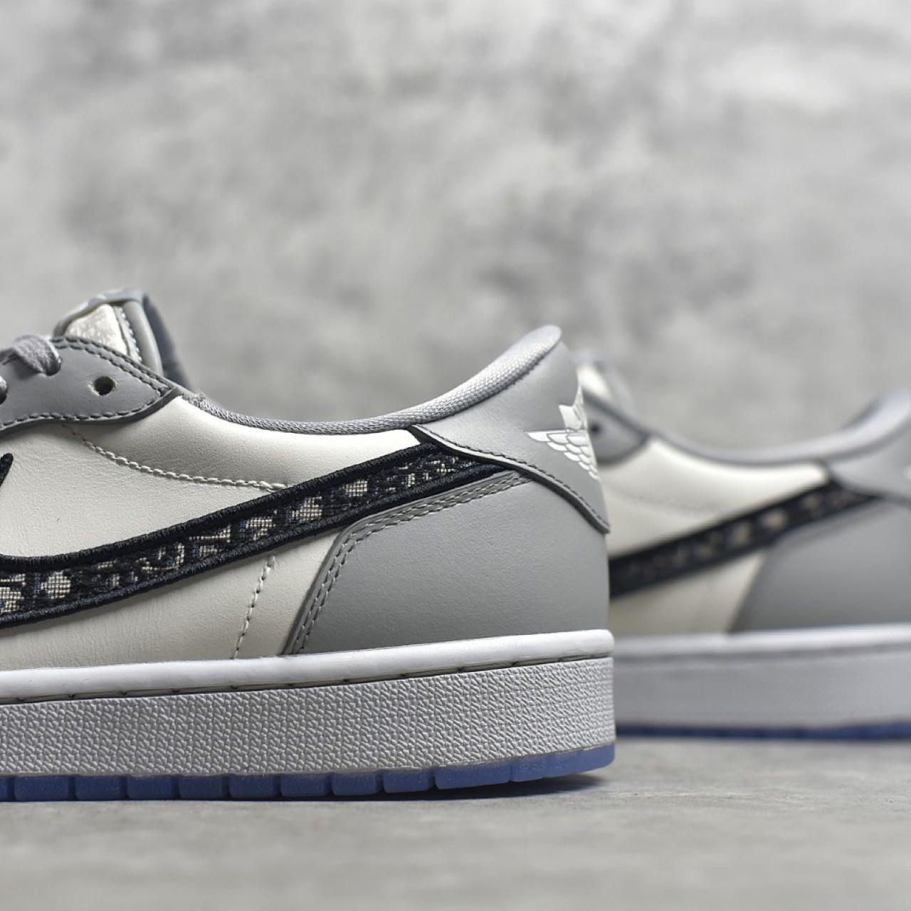 Dior x Air Jordan 1  Low Sneaker  - DesignerGu