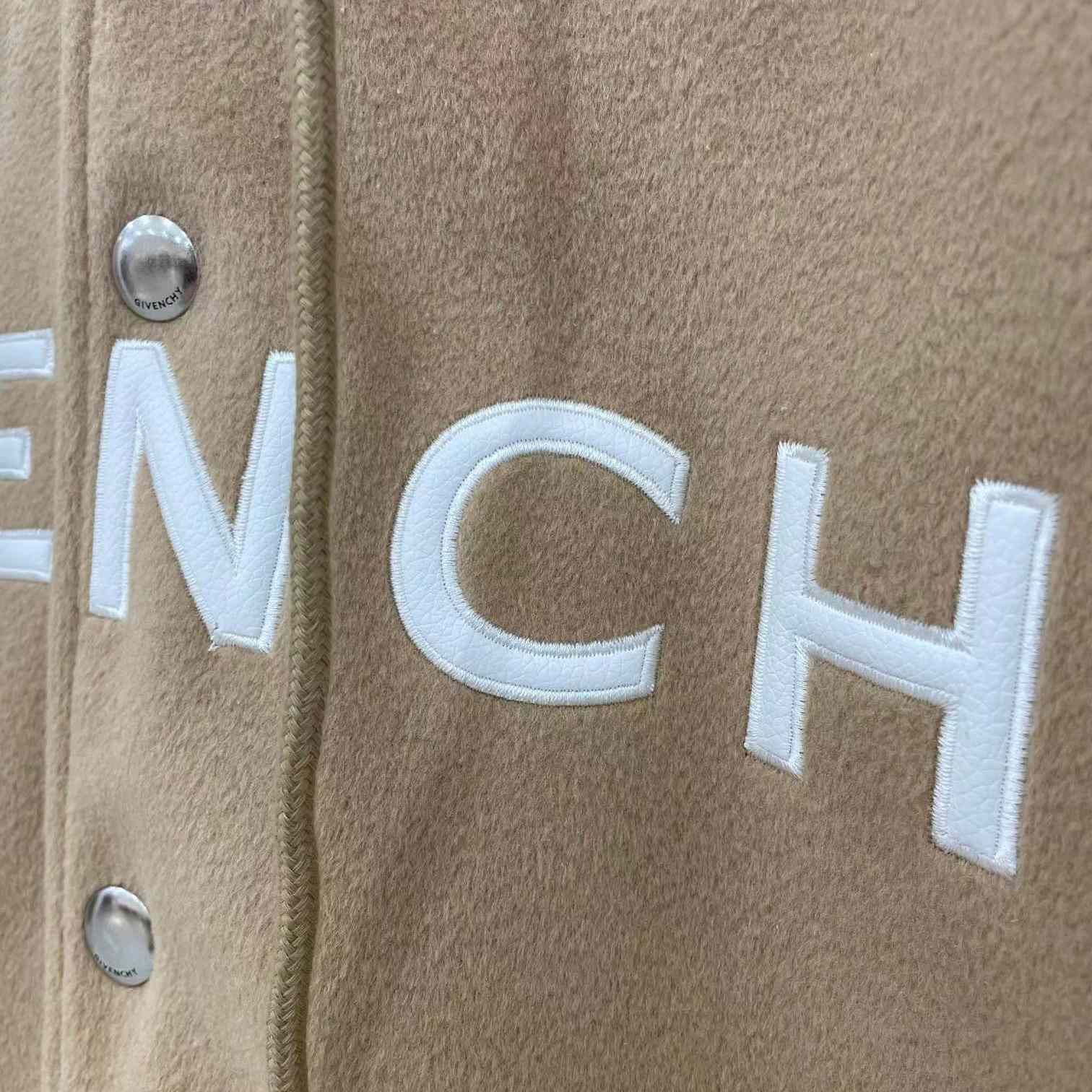 Givenchy New Hooded Bomber Jacket In Wool And Givenchy Leather - DesignerGu