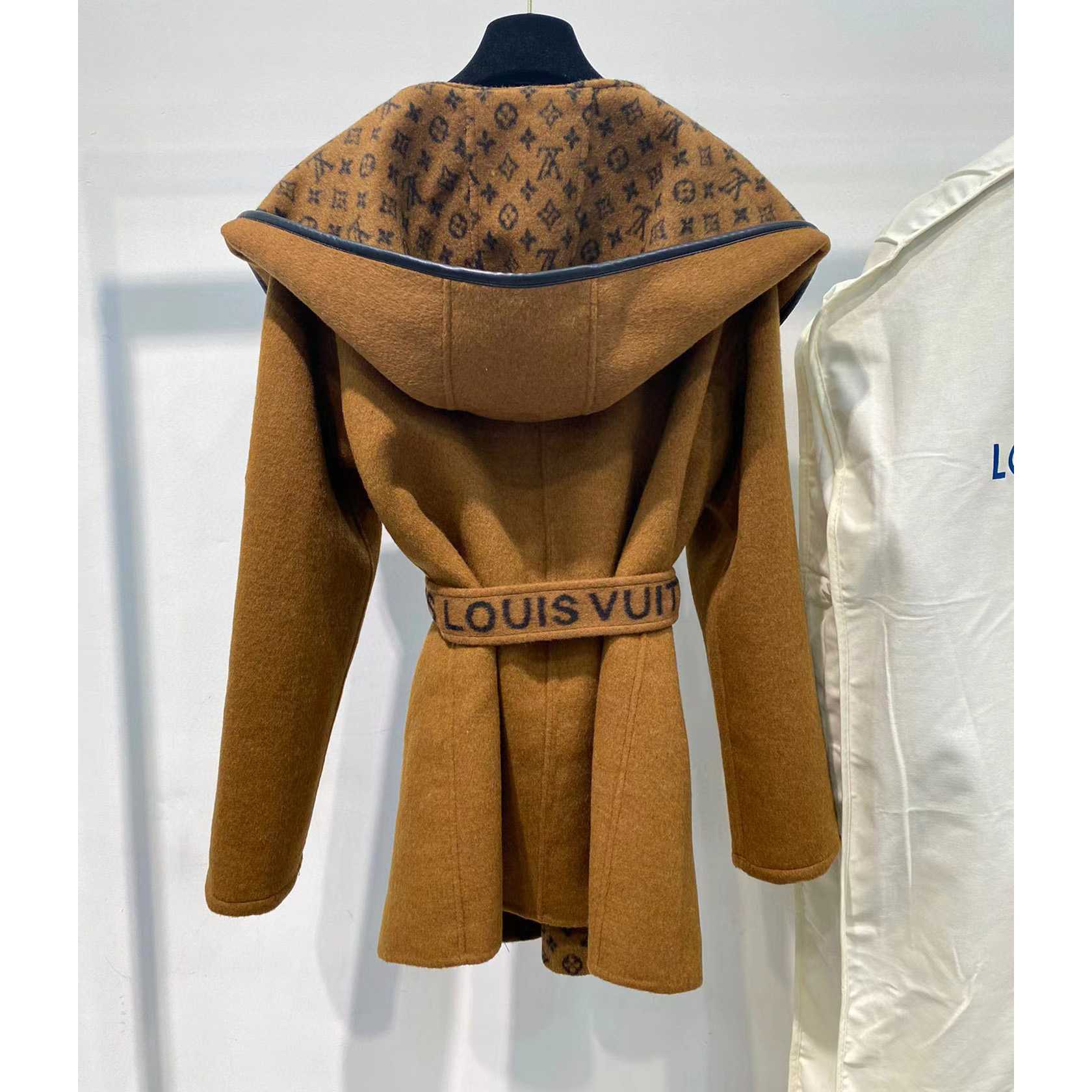 Louis Vuitton Signature Double Face Short Wrap Coat     - DesignerGu