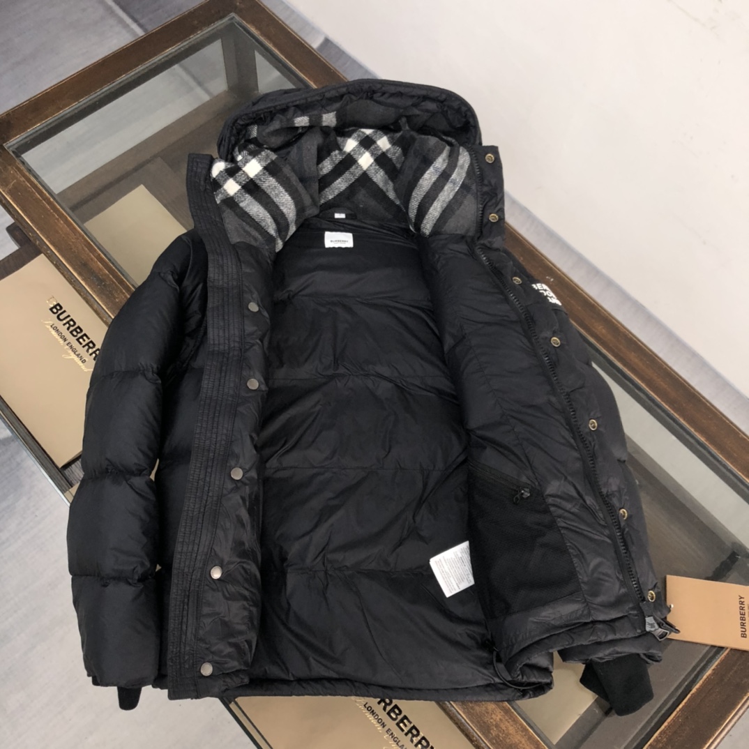 Burberry Hooded Quilted Nylon Down Jacket With Detachable Sleeves - DesignerGu