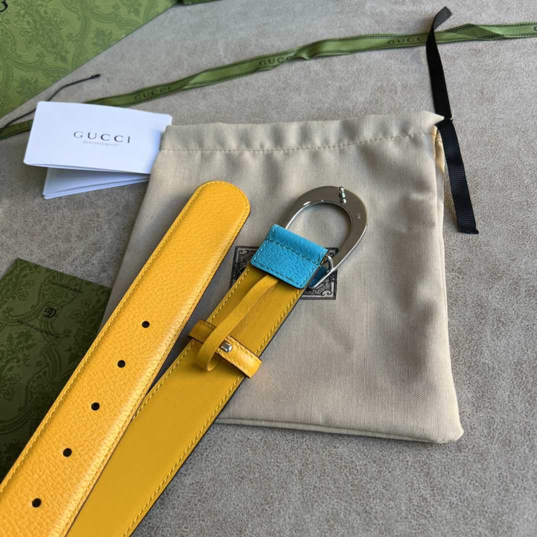 Gucci Two-Tone Belt With G Buckle - DesignerGu