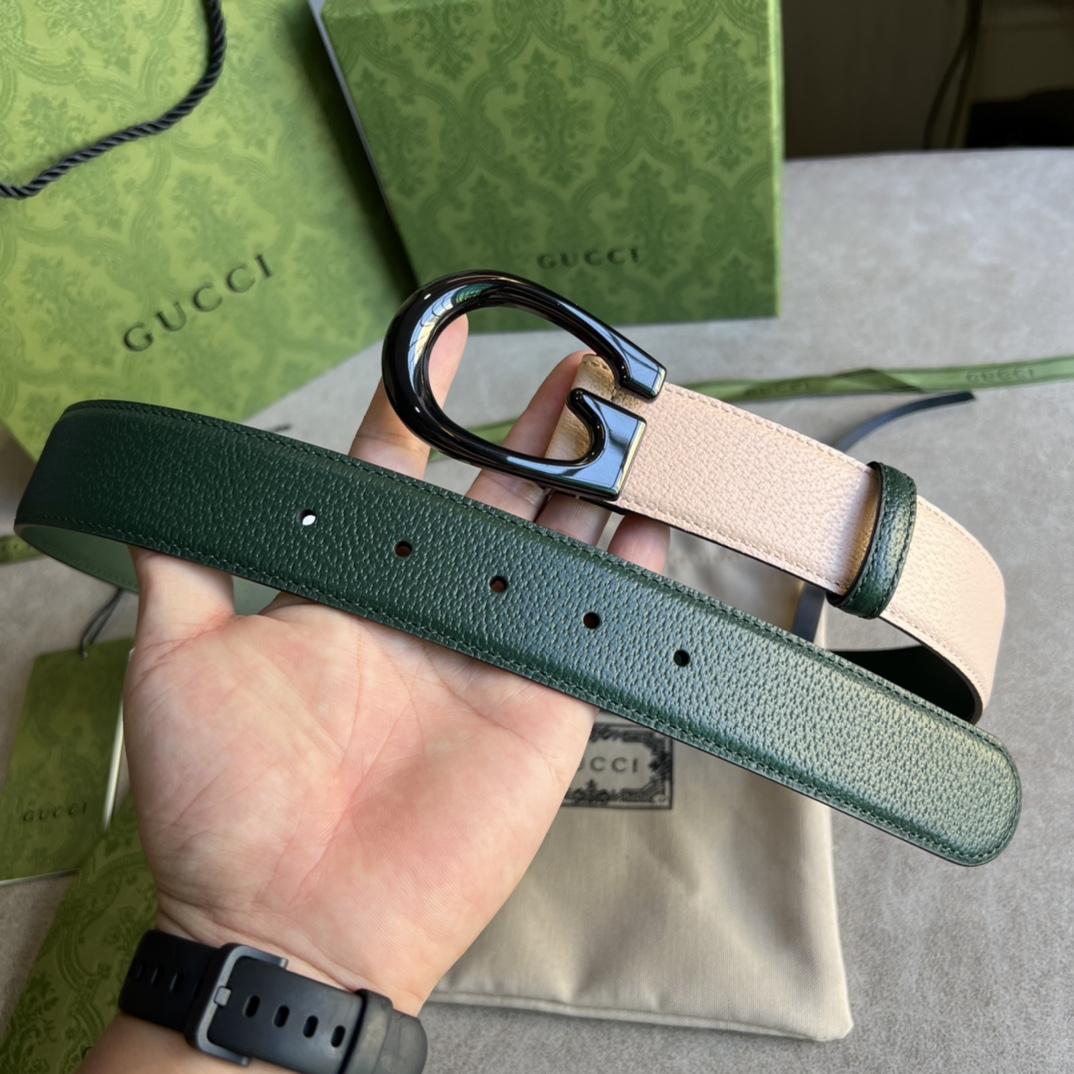 Gucci Two-Tone Belt With G Buckle - DesignerGu