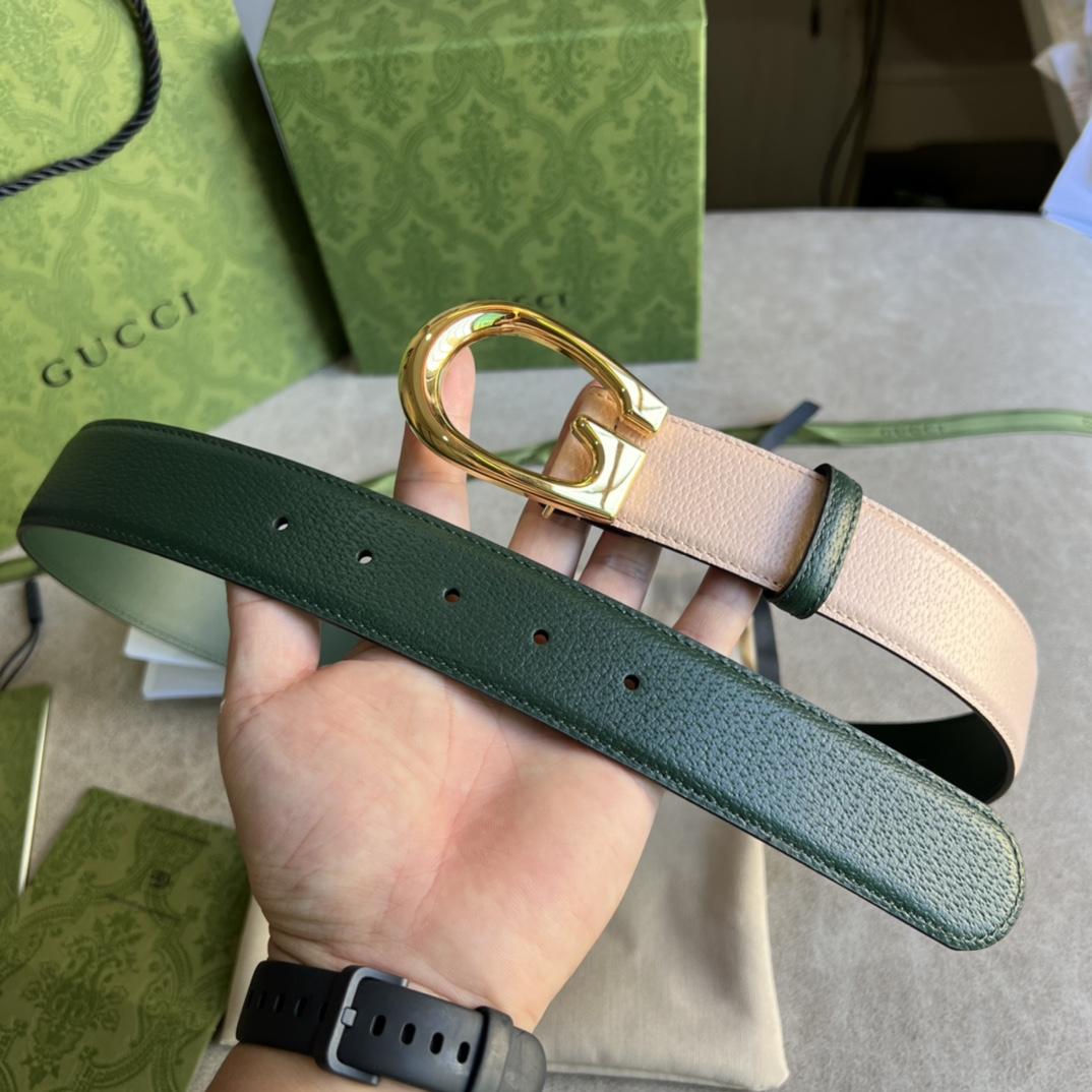 Gucci Two-Tone Belt With G Buckle - DesignerGu