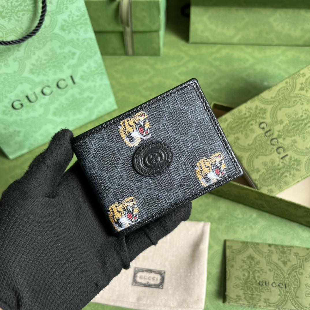 Gucci Wallet With Tiger Print(11-8.5-3cm)    - DesignerGu