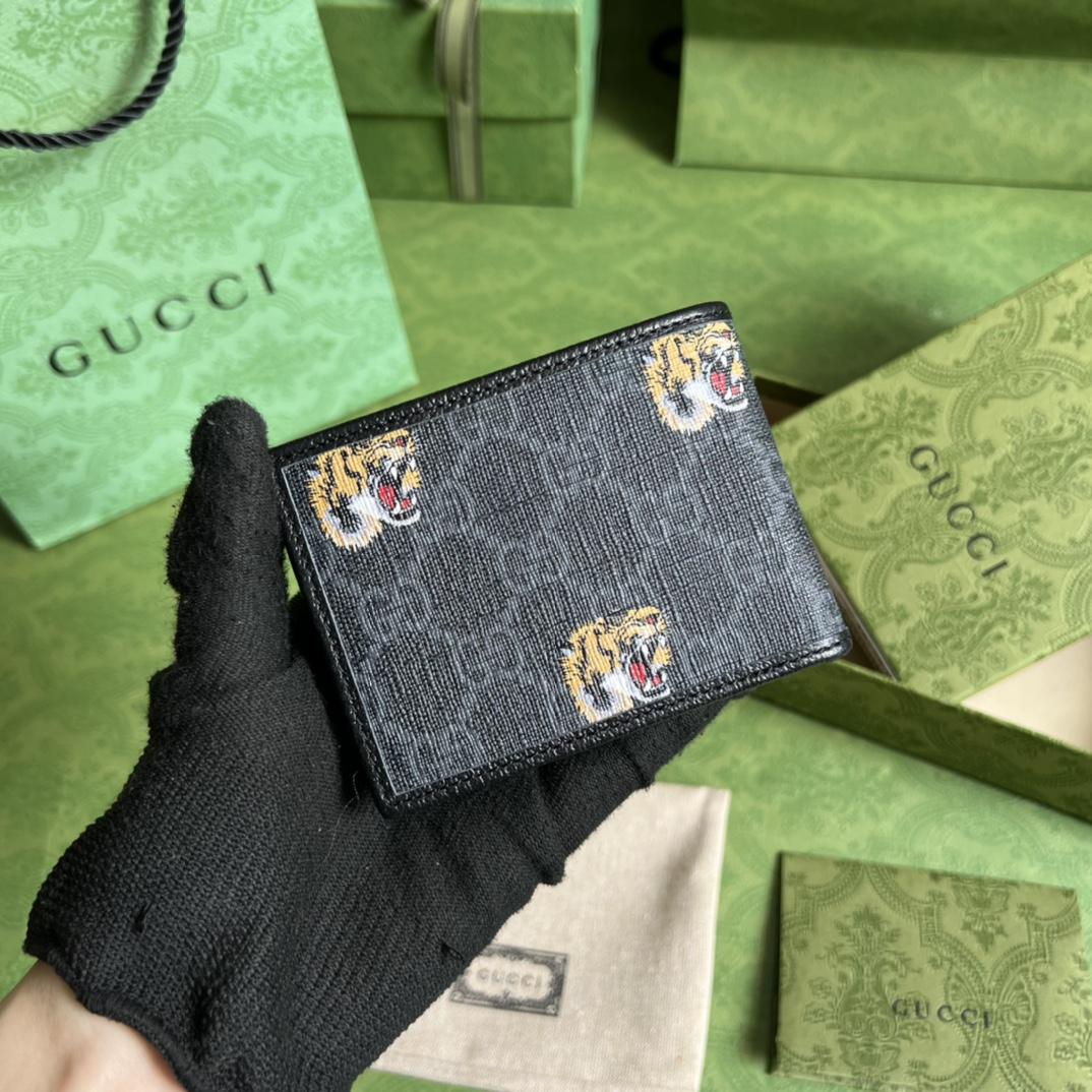 Gucci Wallet With Tiger Print(11-8.5-3cm)    - DesignerGu