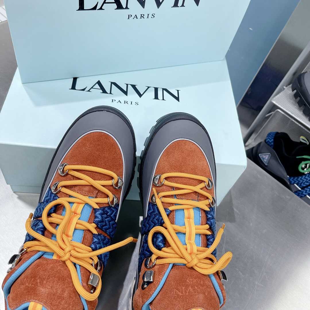 Lanvin Chunky-Sole Lace-Up Sneakers - DesignerGu