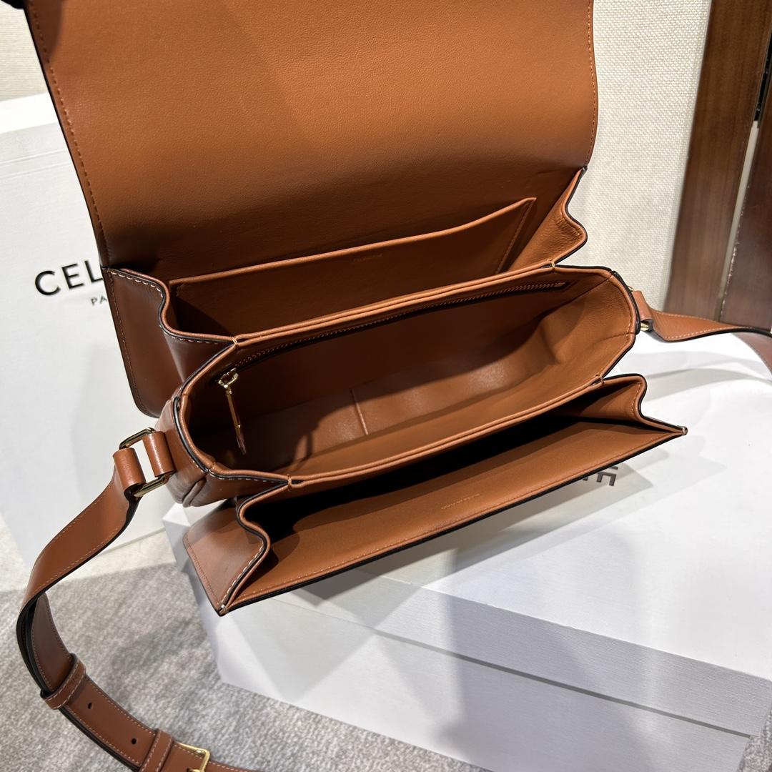 Celine Classique Triomphe Bag In Triomphe Canvas And Calfskin - DesignerGu