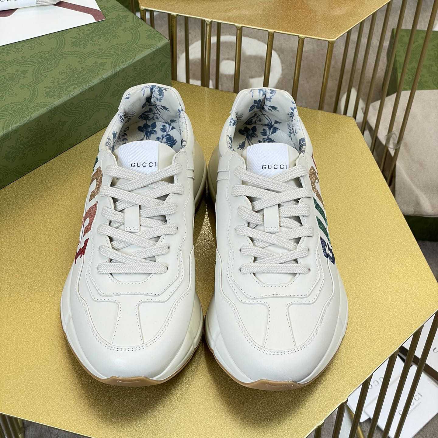 Gucci Rhyton Glitter Gucci Sneaker - DesignerGu