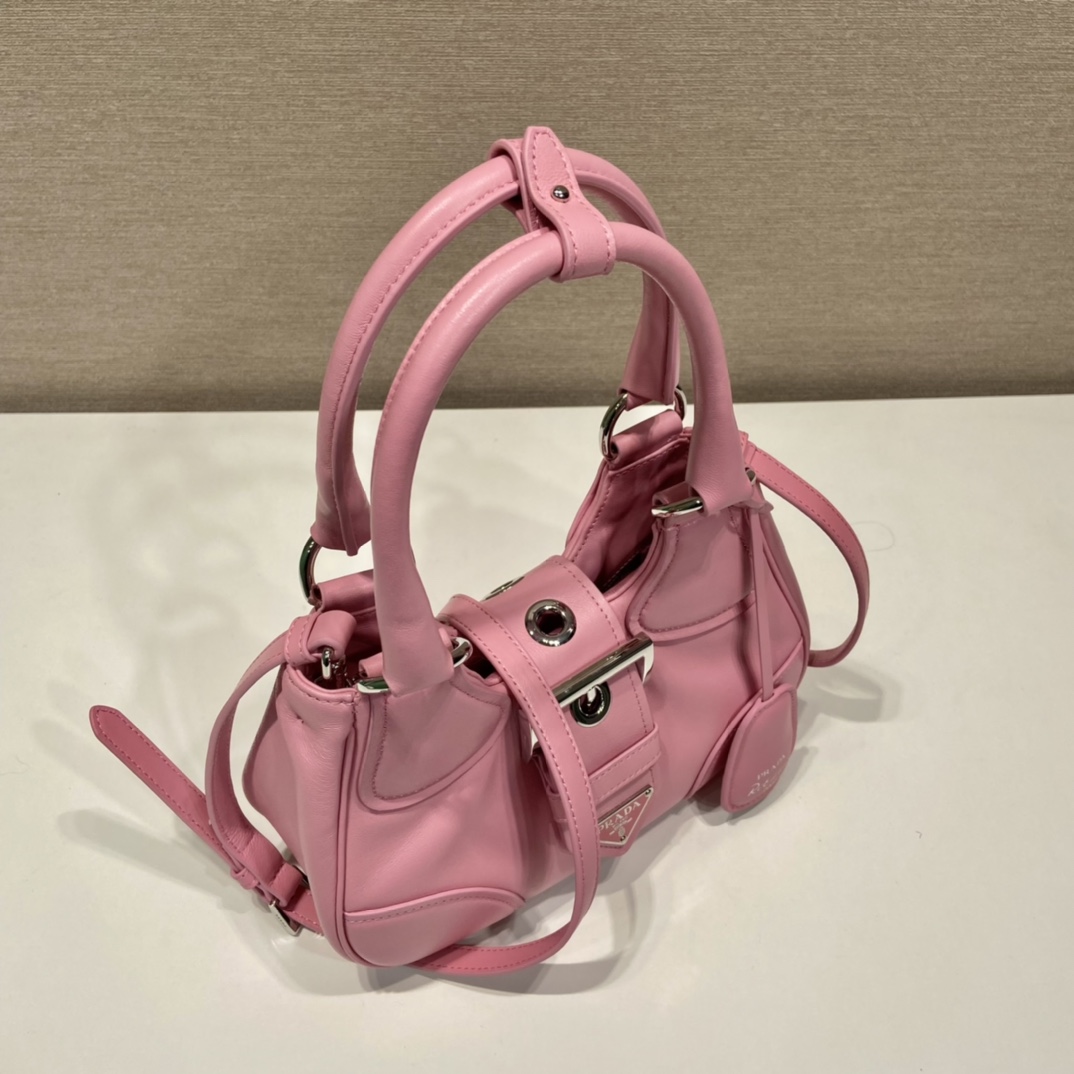 Prada Moon Re-Nylon And Leather Bag(22.5-16-7.5cm) - DesignerGu