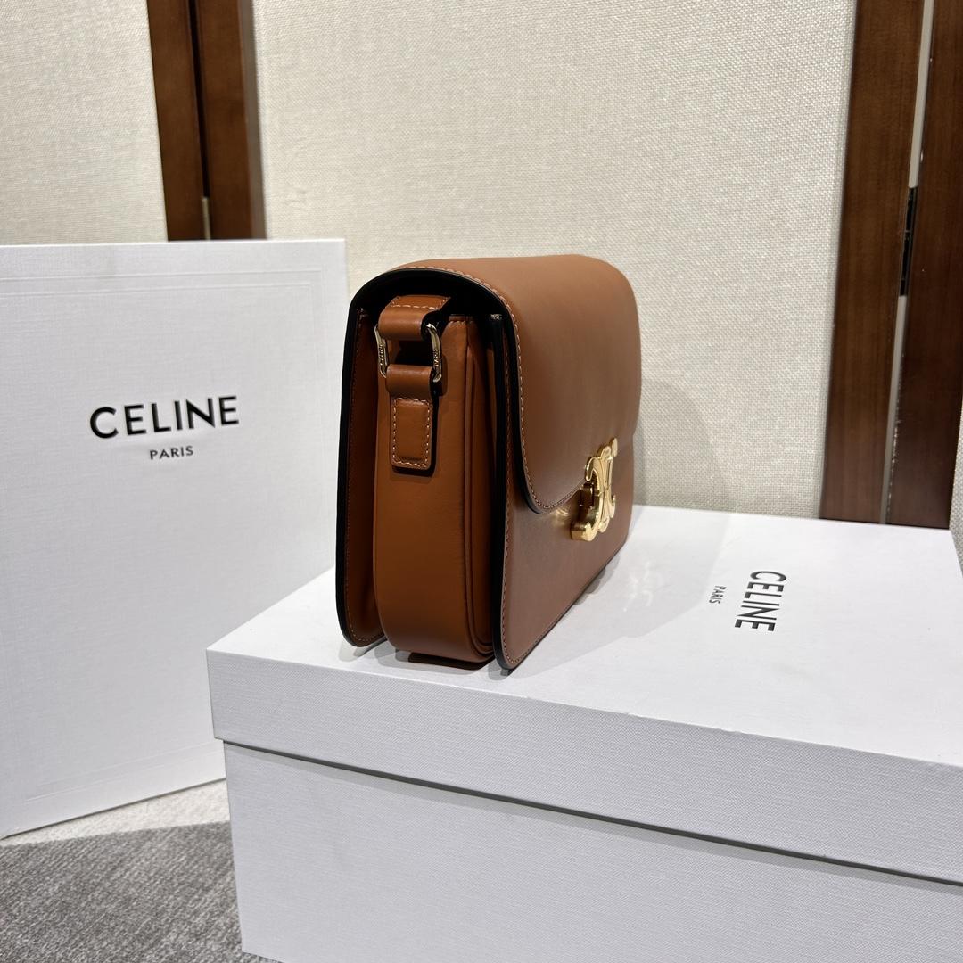 Celine Classique Triomphe Bag In Natural Calfskin     - DesignerGu