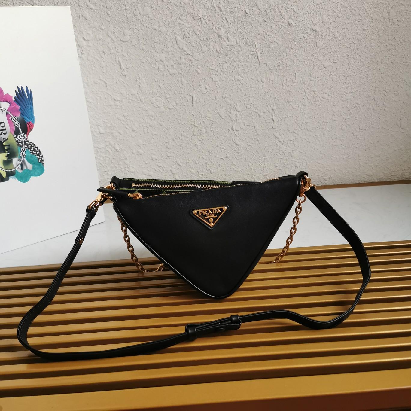 Prada Symbole Leather And Fabric Mini Bag(26-16-13cm) - DesignerGu