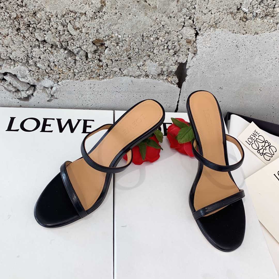 Loewe Rose Heel Sandal In Goatskin - DesignerGu