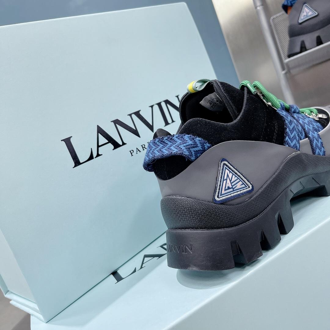 Lanvin Chunky-Sole Lace-Up Sneakers - DesignerGu