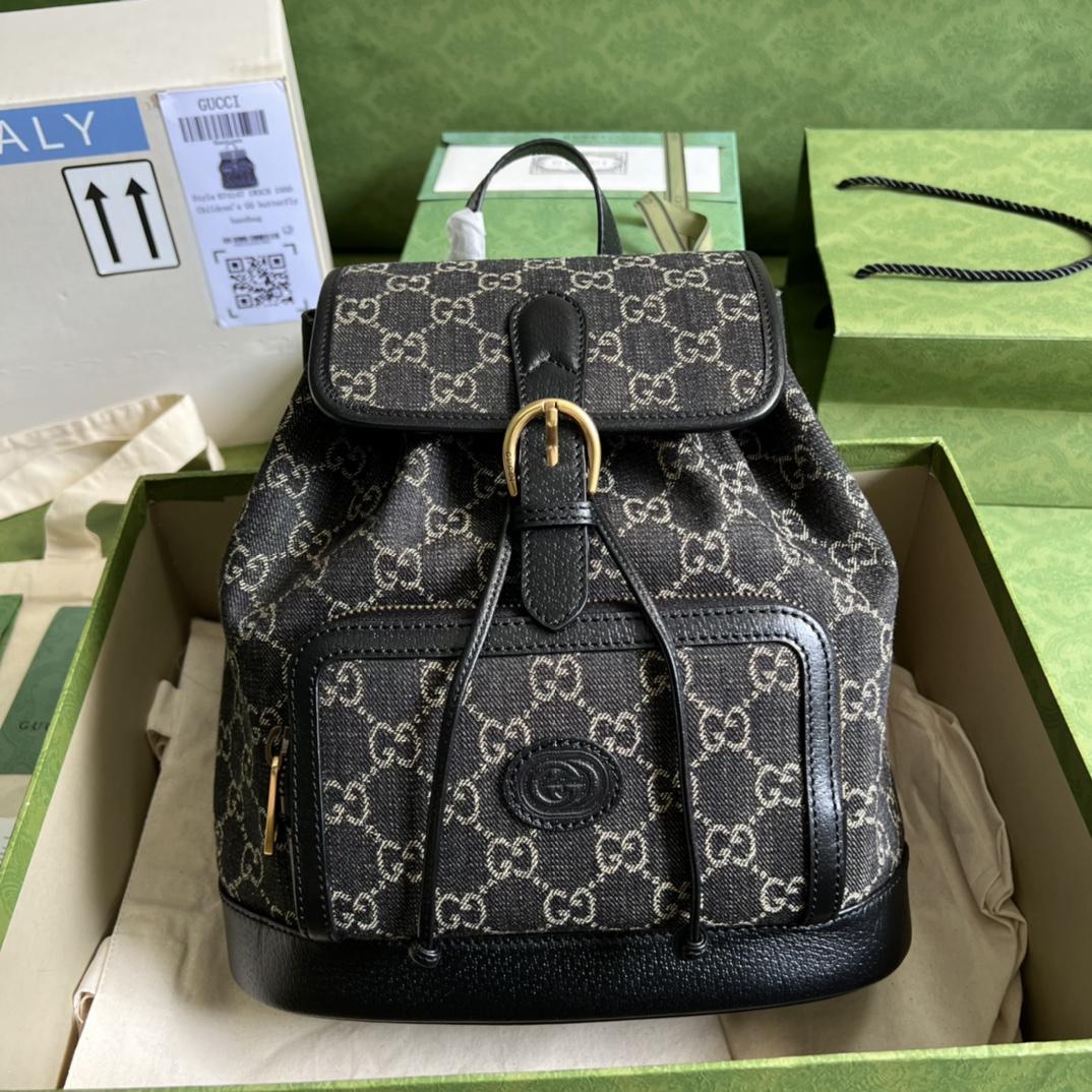 Gucci Backpack With Interlocking G(26.5- 30- 13cm) - DesignerGu