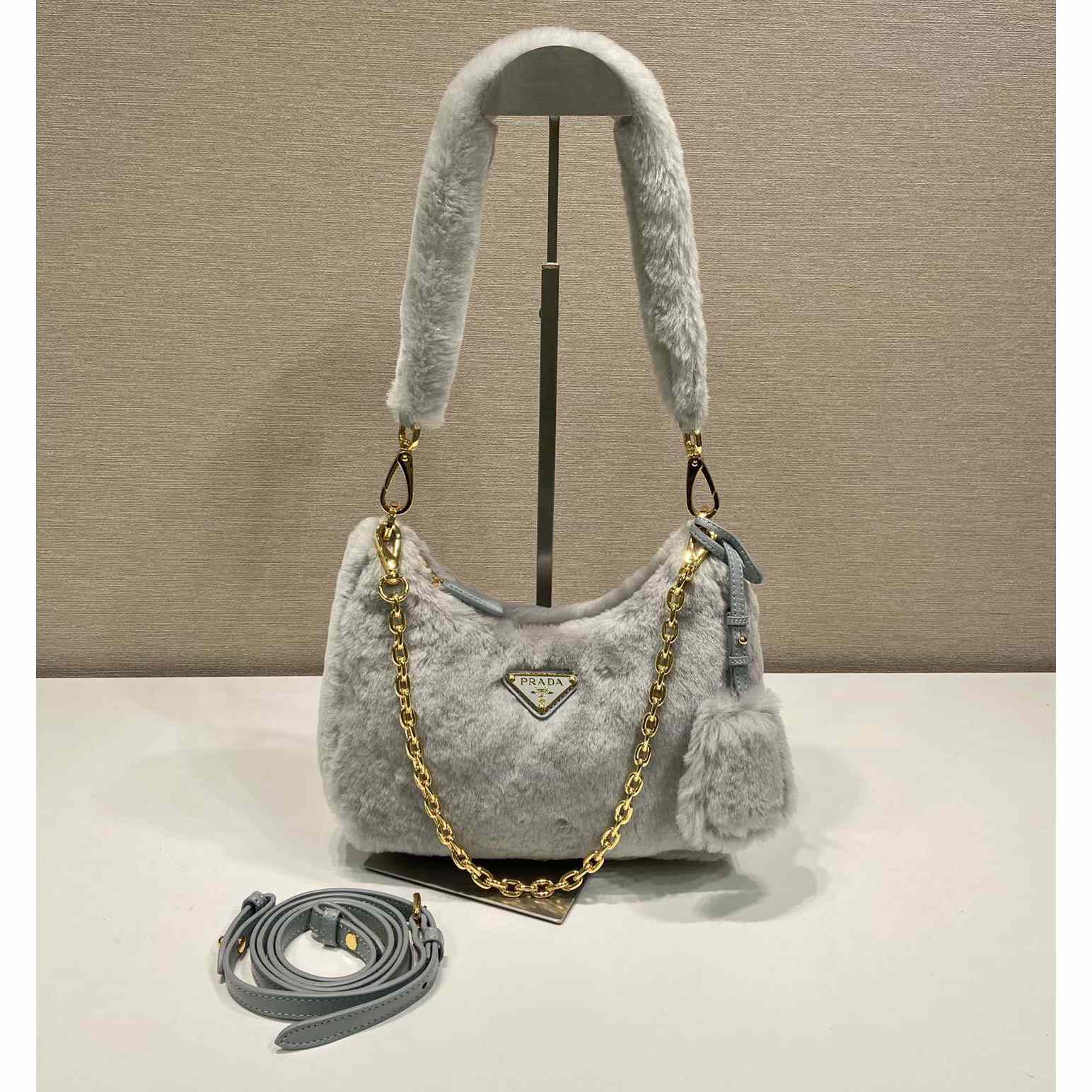 Prada Shearling Mini Bag(23-17-8cm) - DesignerGu