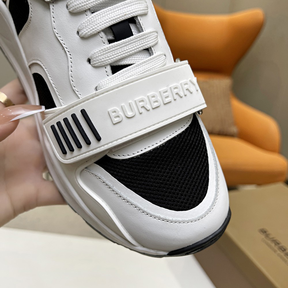 Burberry Mesh, Suede And Vintage Check Cotton Sneakers - DesignerGu