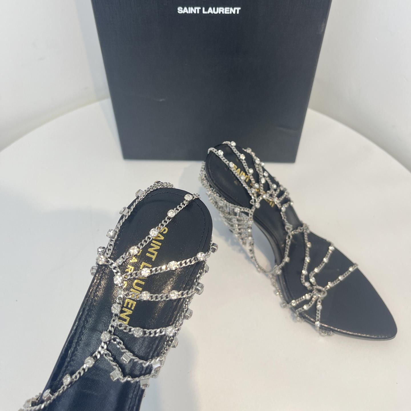 Saint Laurent Leather Sandals - DesignerGu