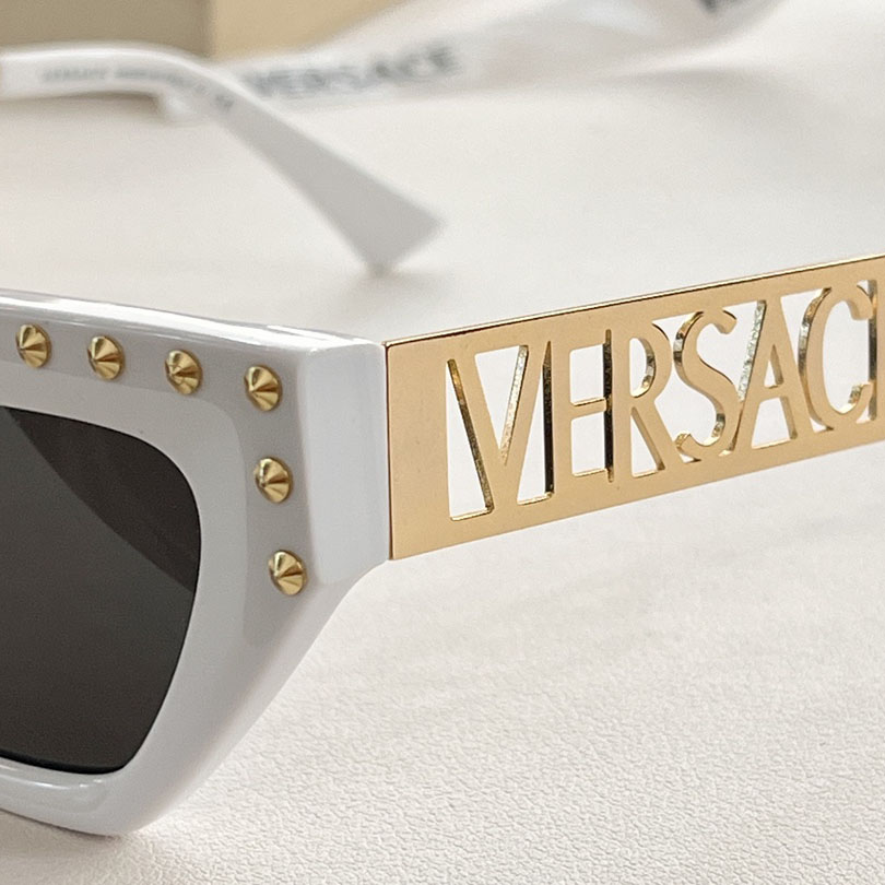 Versace 90s Vintage Logo Cat-Eye Sunglasses     VE4967  - DesignerGu