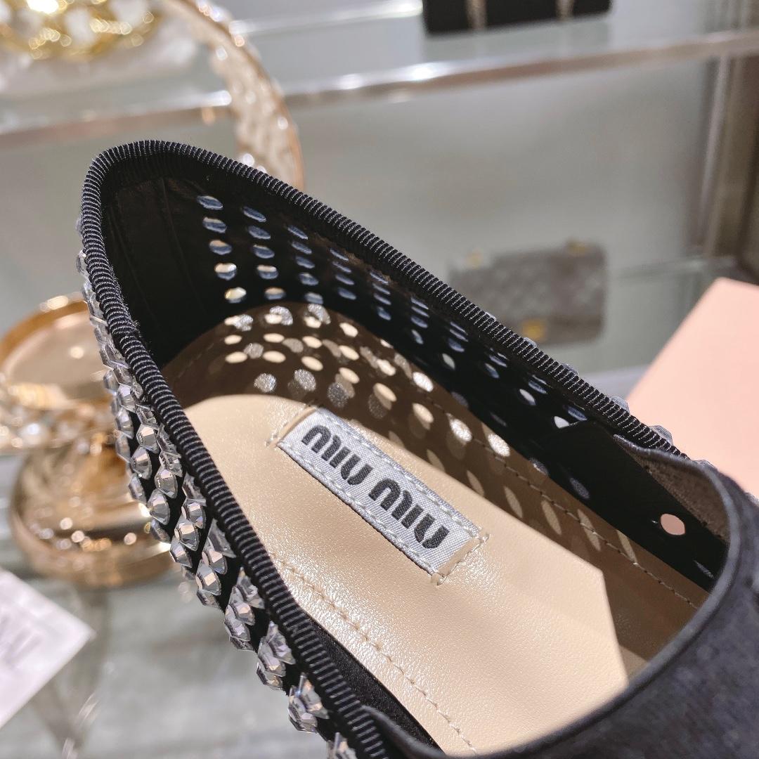 Miu Miu Satin Ballerinas - DesignerGu