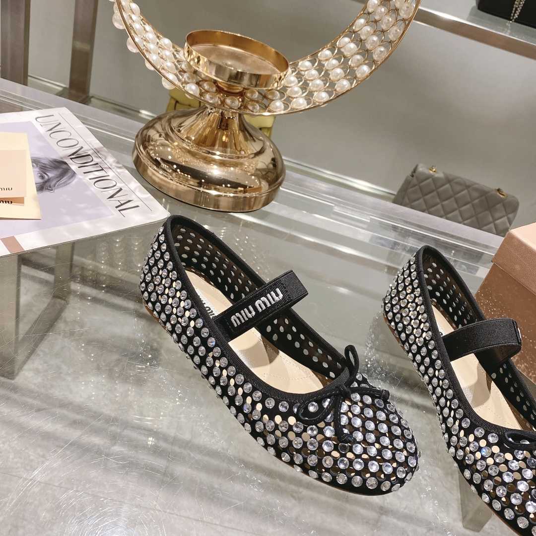 Miu Miu Satin Ballerinas - DesignerGu