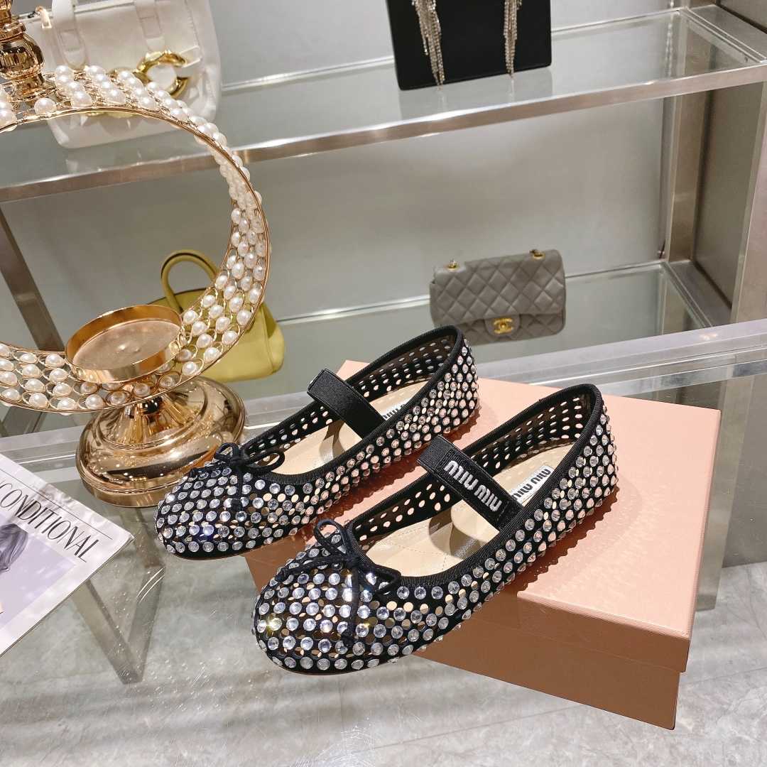 Miu Miu Satin Ballerinas - DesignerGu