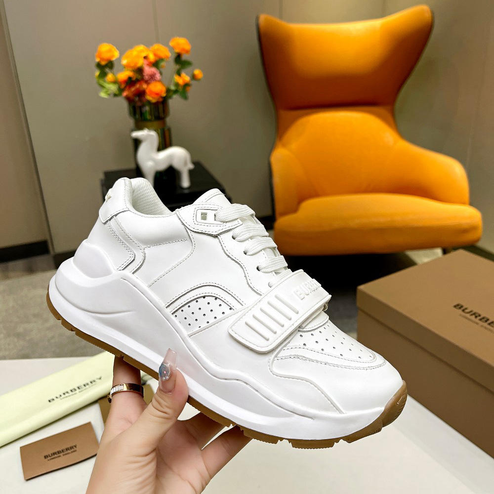 Burberry Vintage Suede And Leather Sneakers - DesignerGu