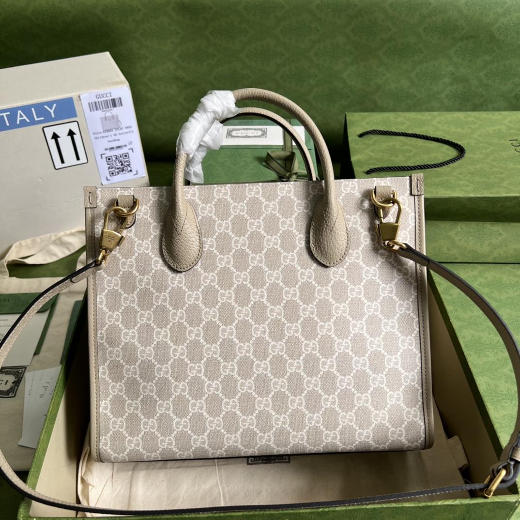 Gucci Small Tote Bag With Interlocking G(31-26.5-14cm) - DesignerGu