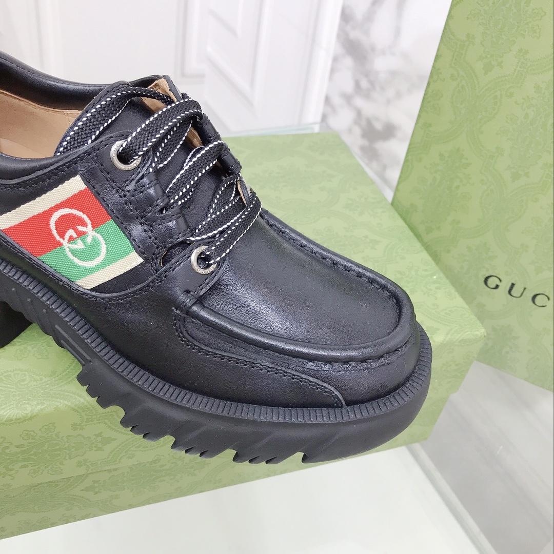 Gucci Women's Lace- Up Loafer  - DesignerGu