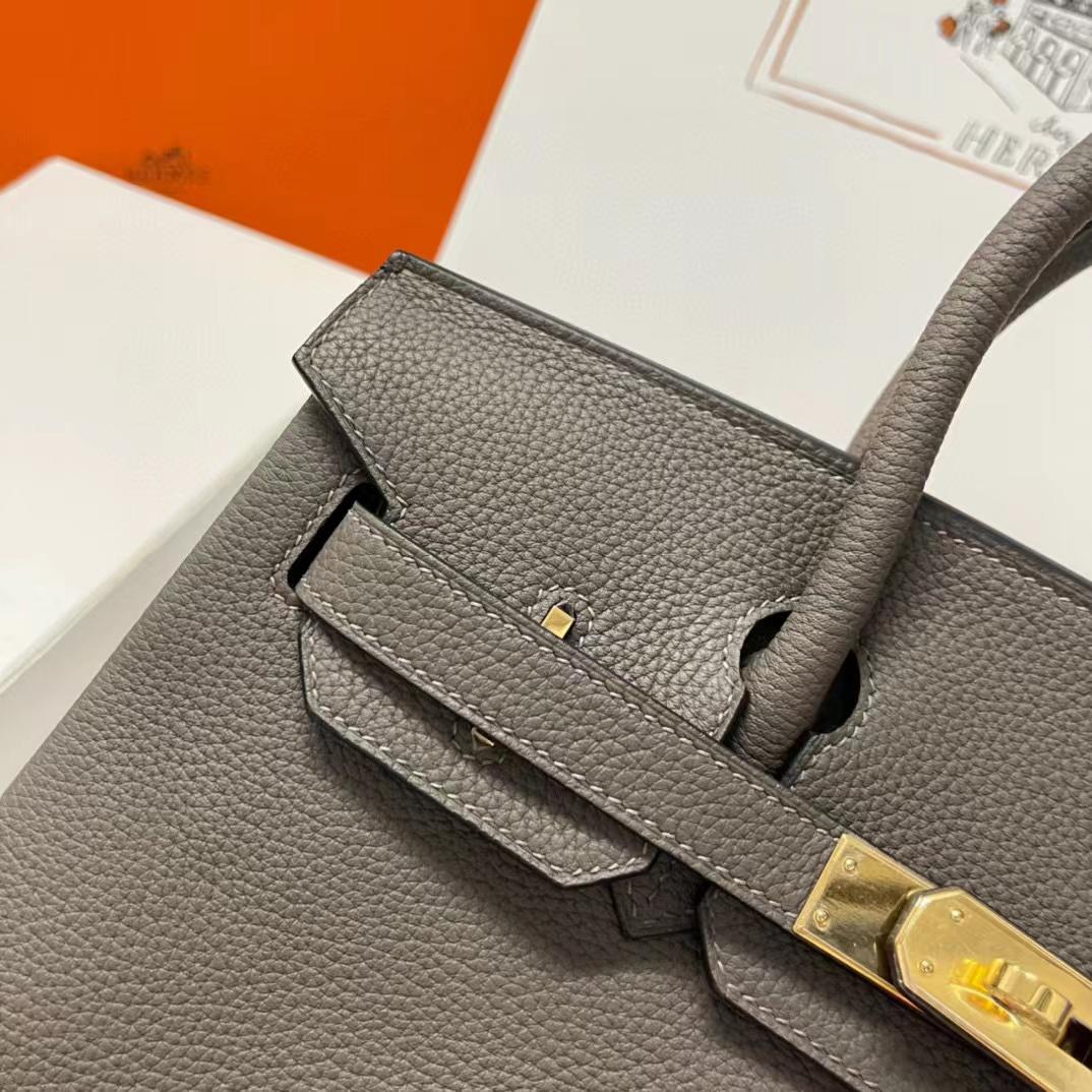 Hermes Birkin 30 Fjord Leather Handbag （30-22-16CM） - DesignerGu