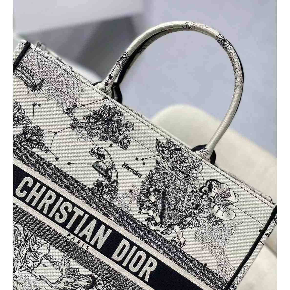 Dior Oblique Embroidered Book Tote(41.5-25-18cm) - DesignerGu