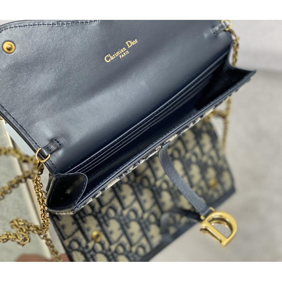 Dior Long Saddle Wallet With Chain - DesignerGu