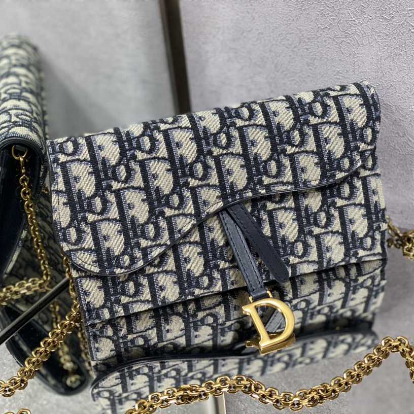 Dior Long Saddle Wallet With Chain - DesignerGu