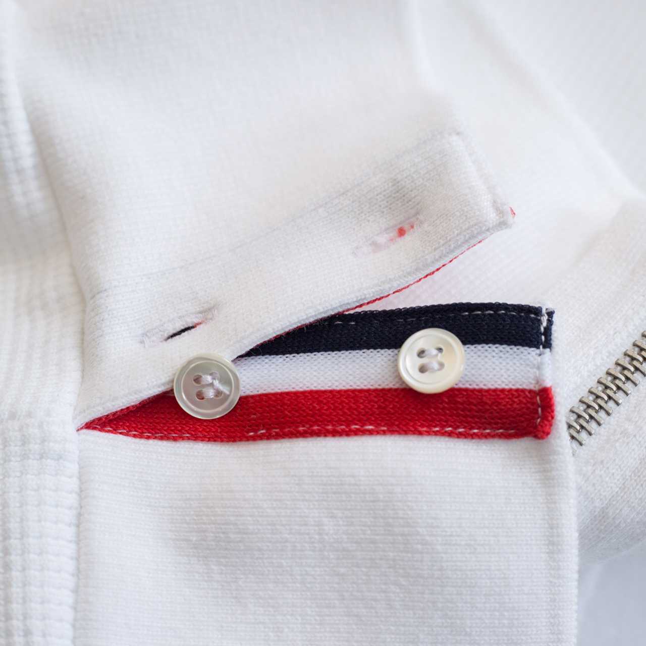 Thom Browne 4-Bar Zip-Up Cotton Hoodie - DesignerGu