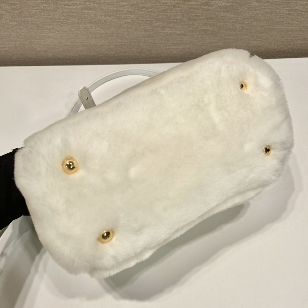 Prada Galleria Shearling Mini-Bag - DesignerGu