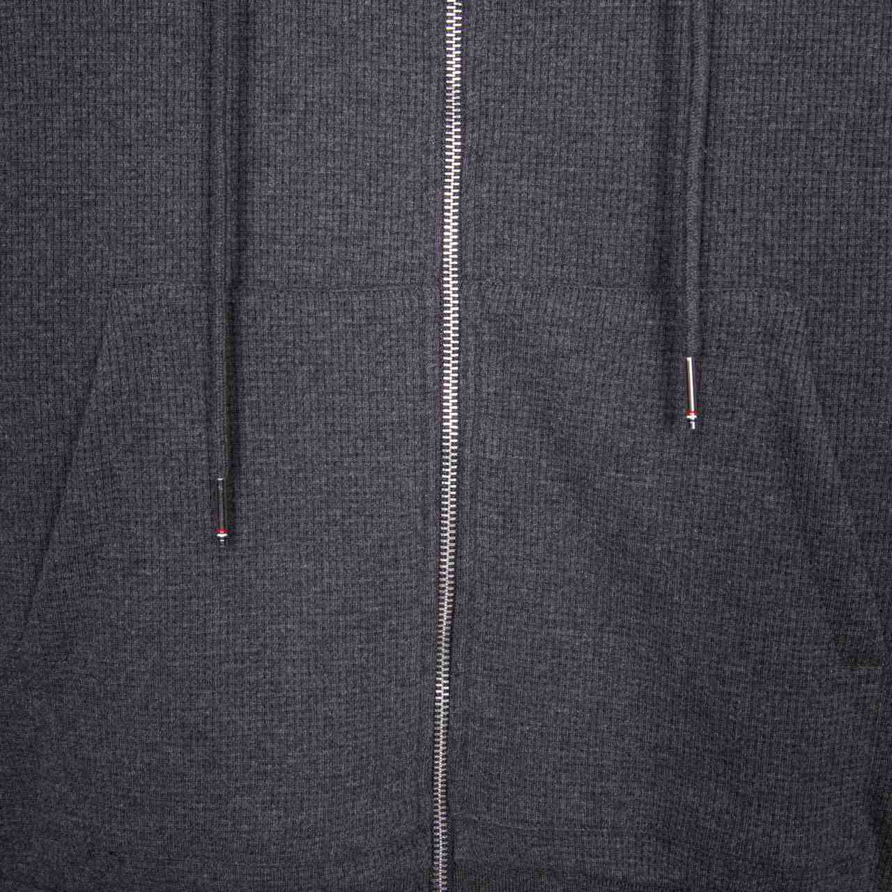 Thom Browne 4-Bar Zip-Up Cotton Hoodie - DesignerGu