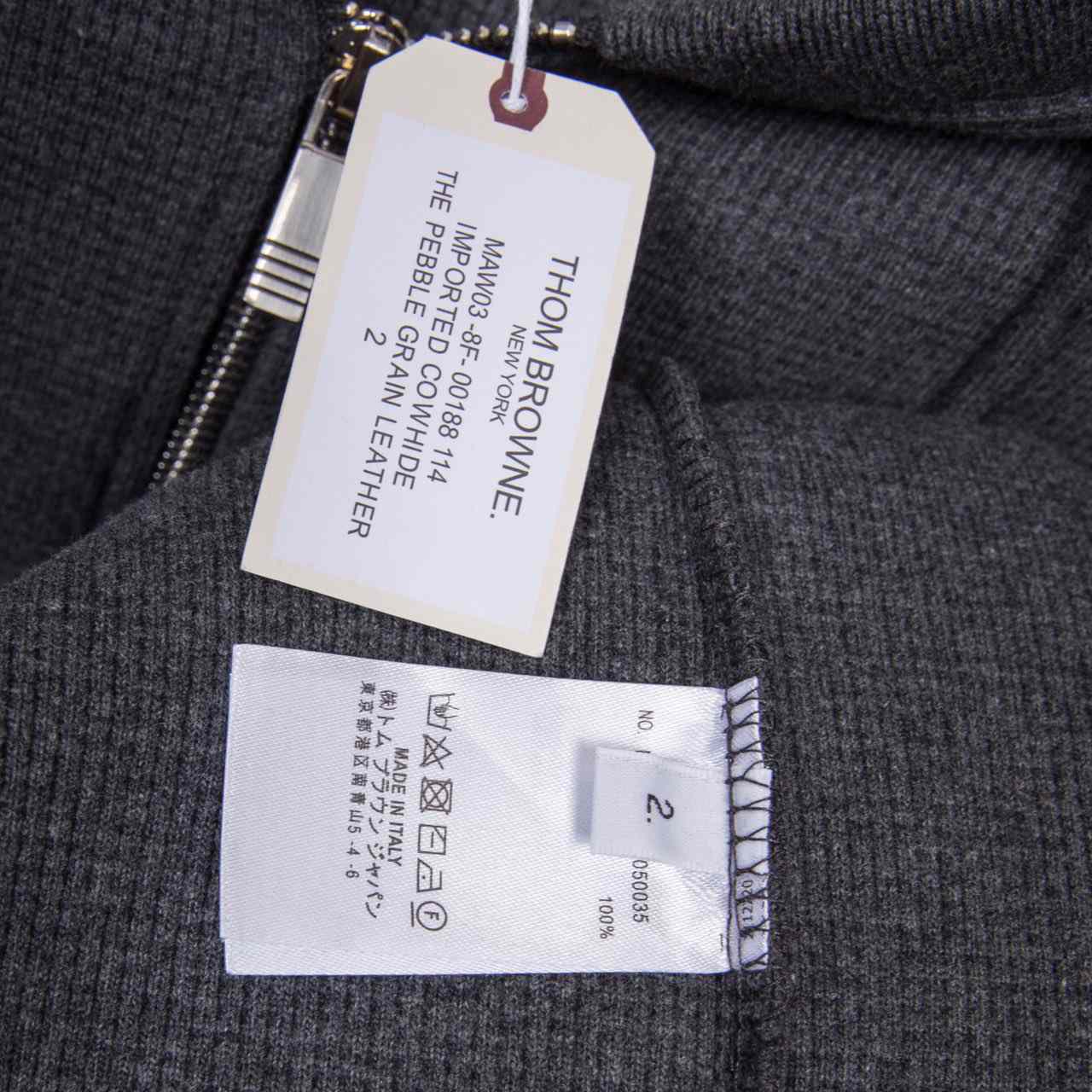 Thom Browne 4-Bar Zip-Up Cotton Hoodie - DesignerGu