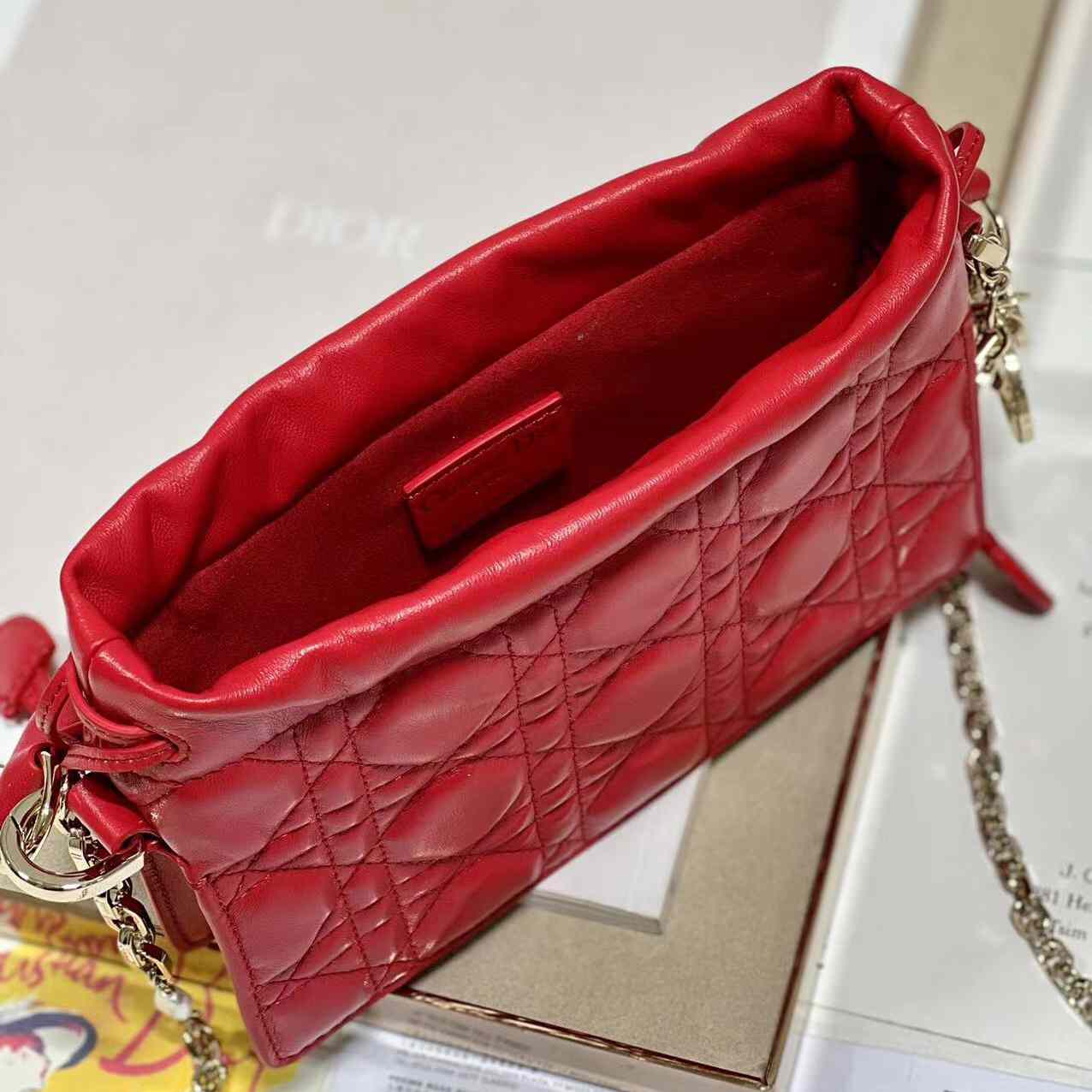 Dior Lady Dior Top Handle Drawstring Mini Bag - DesignerGu