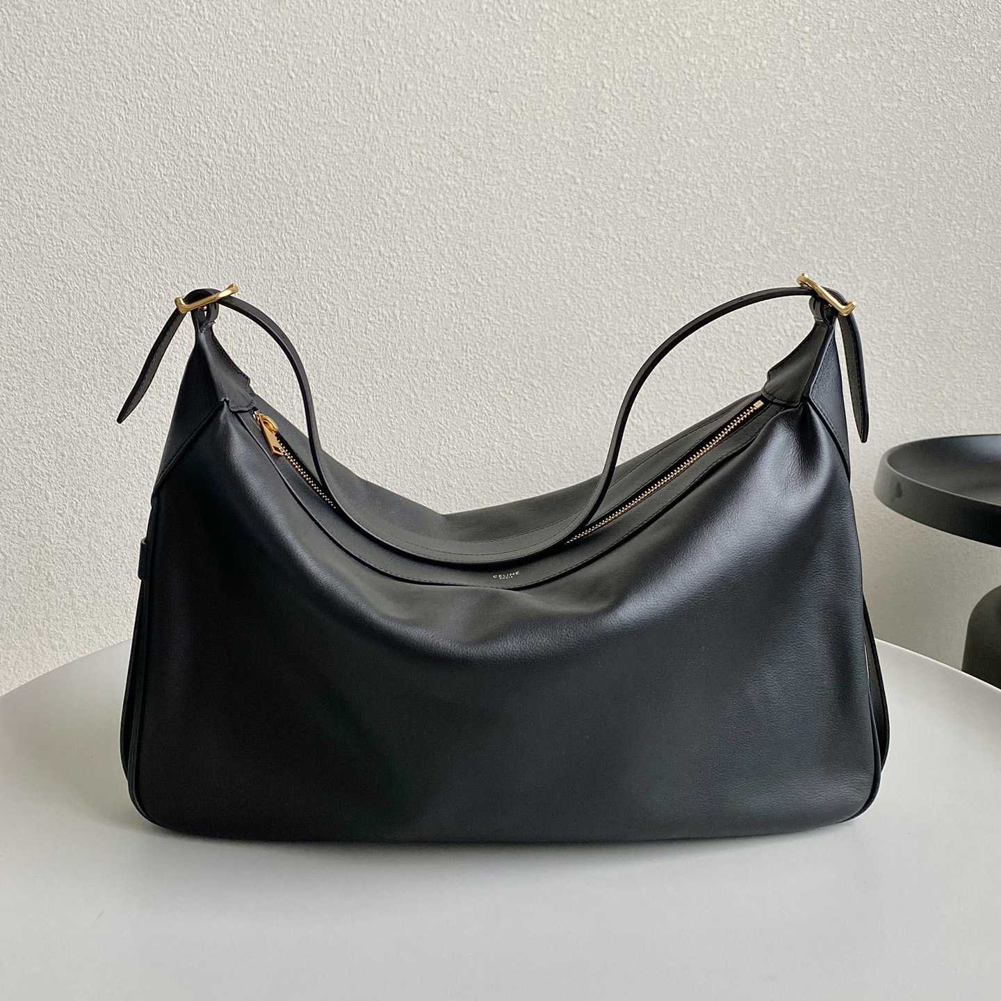 Celine Large Romy In Supple Calfskin Black - DesignerGu