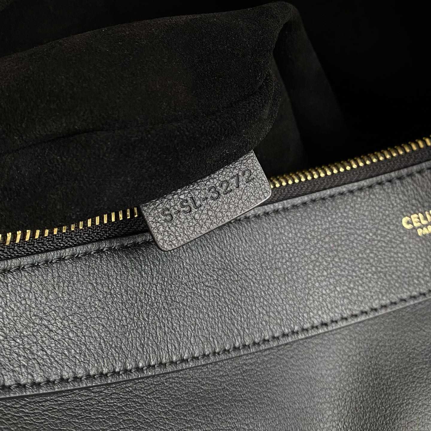 Celine Large Romy In Supple Calfskin Black - DesignerGu