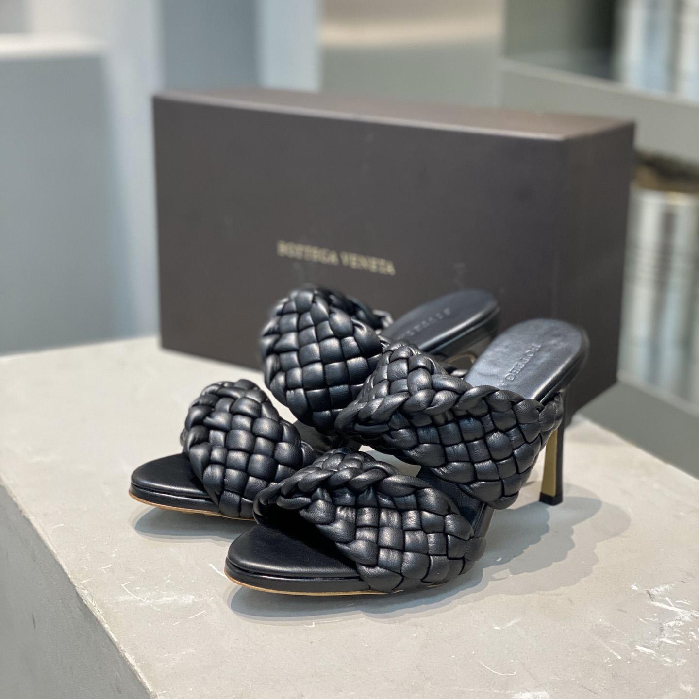 Bottega Veneta Curve Twisted And Padded Intreccio Leather Mules - DesignerGu