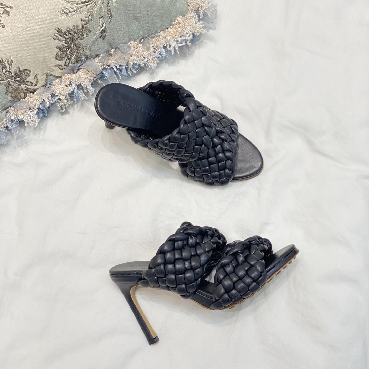 Bottega Veneta Curve Twisted And Padded Intreccio Leather Mules - DesignerGu