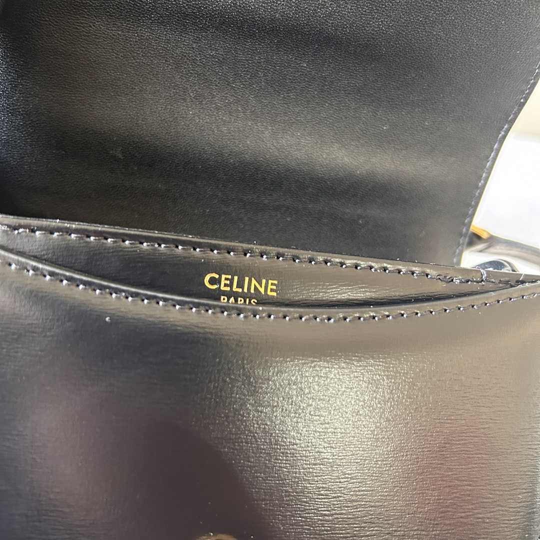 Celine Mini Besace Triomphe In Shiny Calfskin - DesignerGu