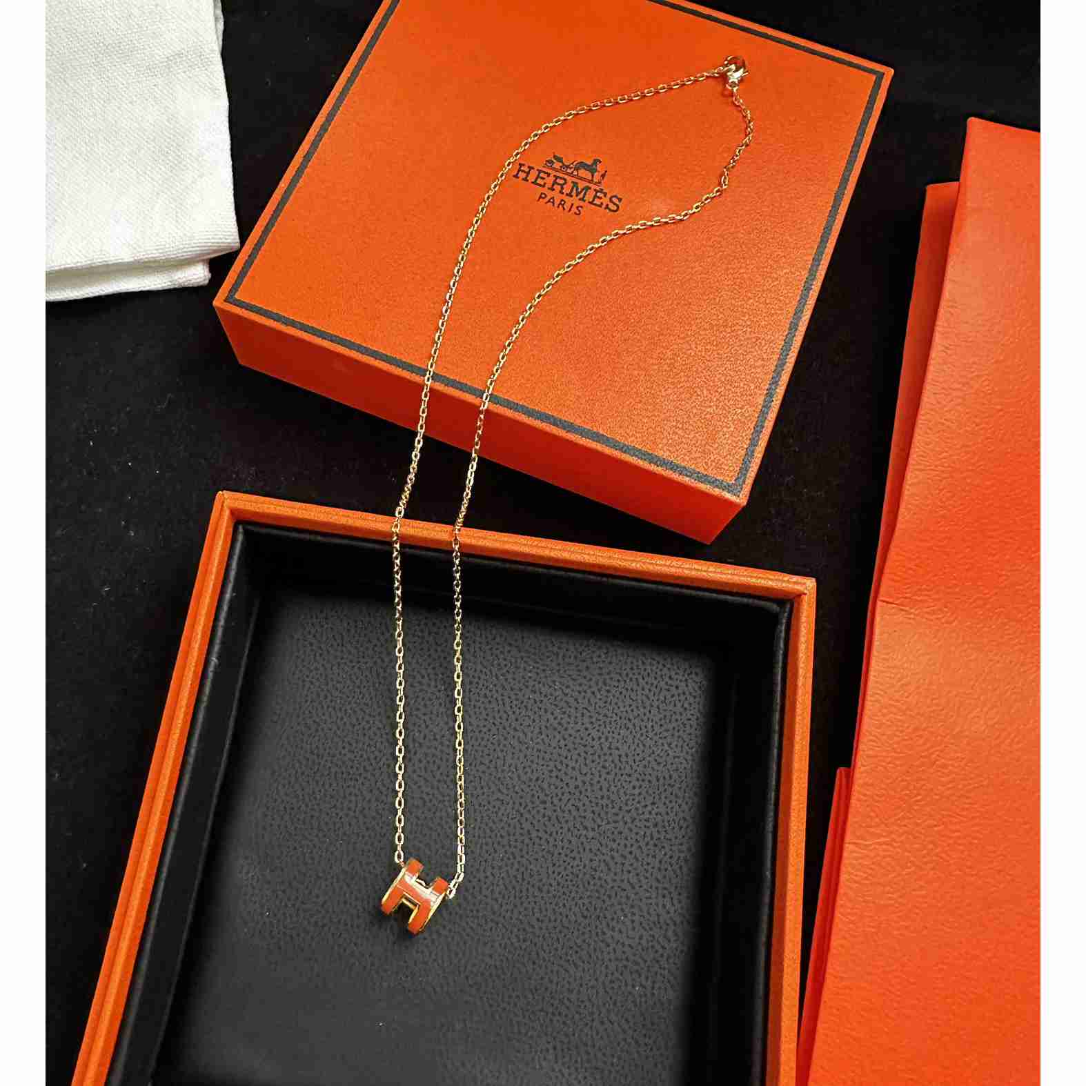 Hermes Mini Pop H Necklace - DesignerGu