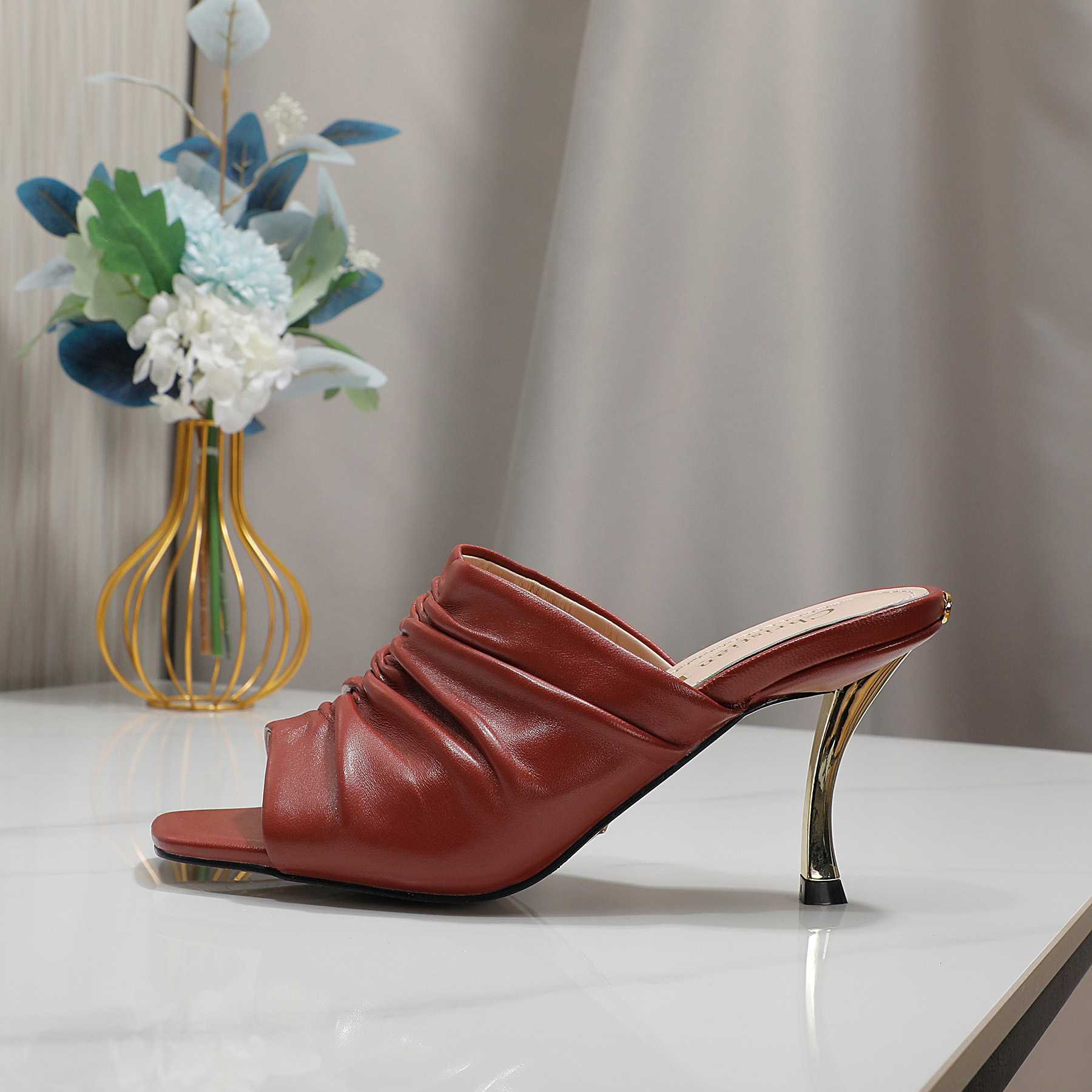 Dior D-Fame Open-Toe Pump - DesignerGu