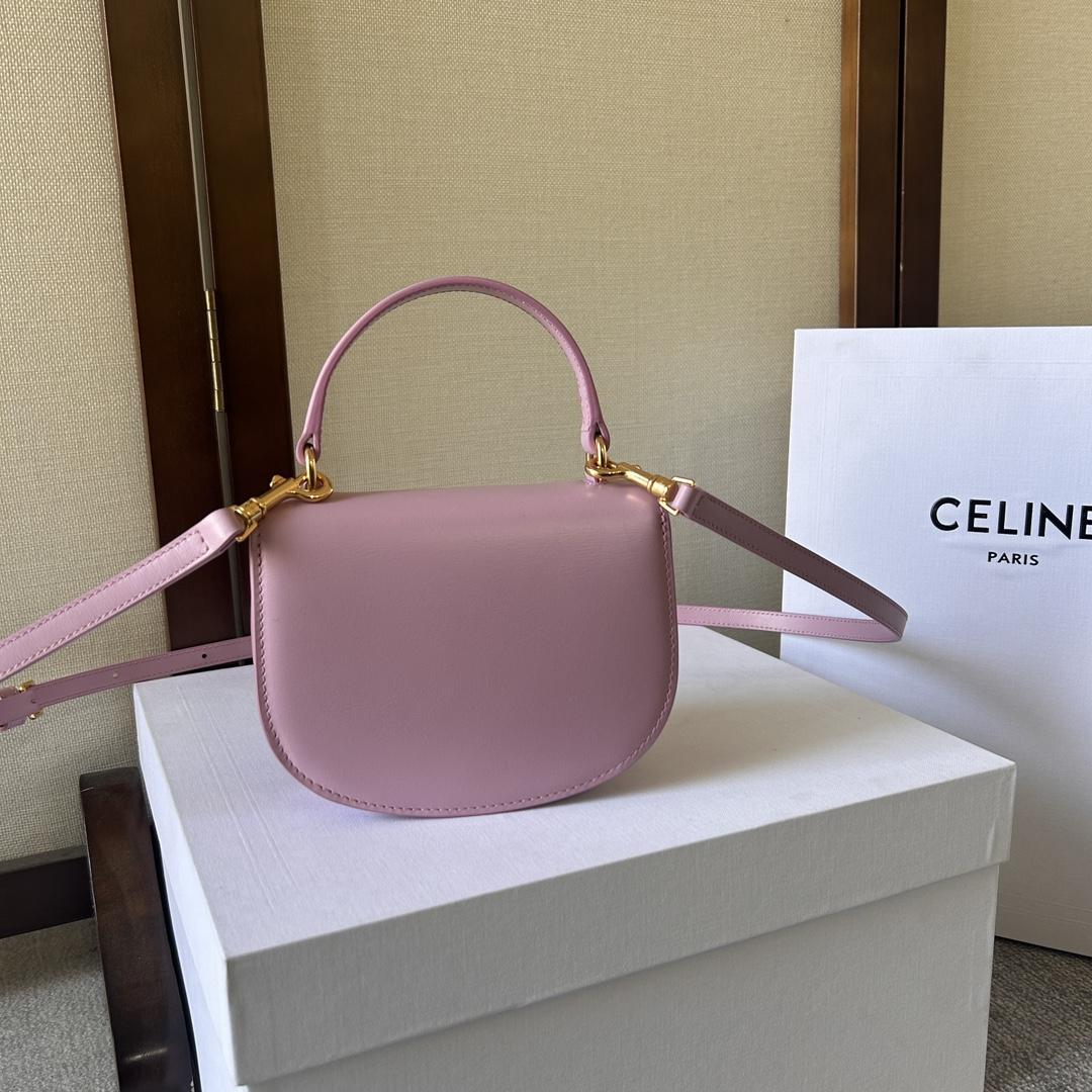 Celine Mini Besace Triomphe In Shiny Calfskin - DesignerGu