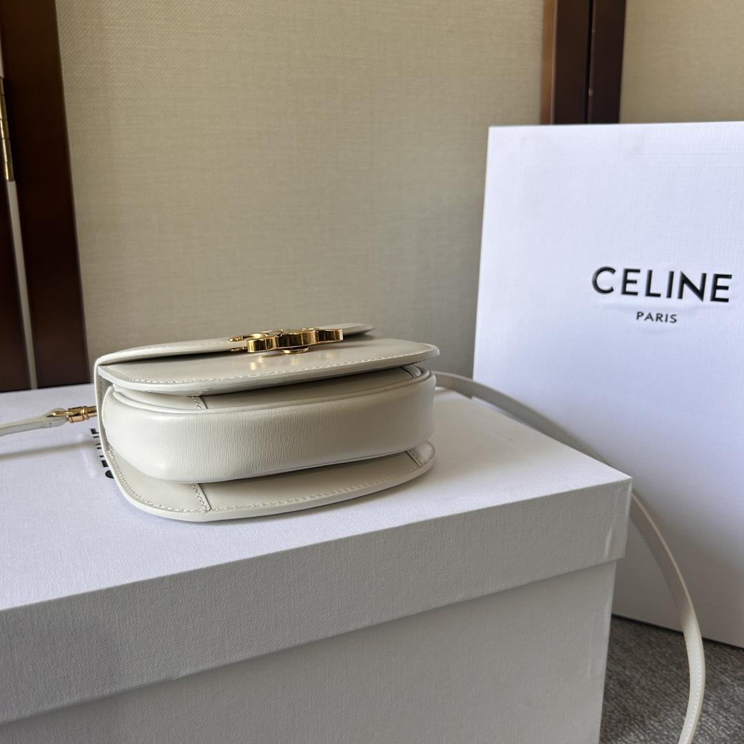 Celine Mini Besace Triomphe In Shiny Calfskin - DesignerGu