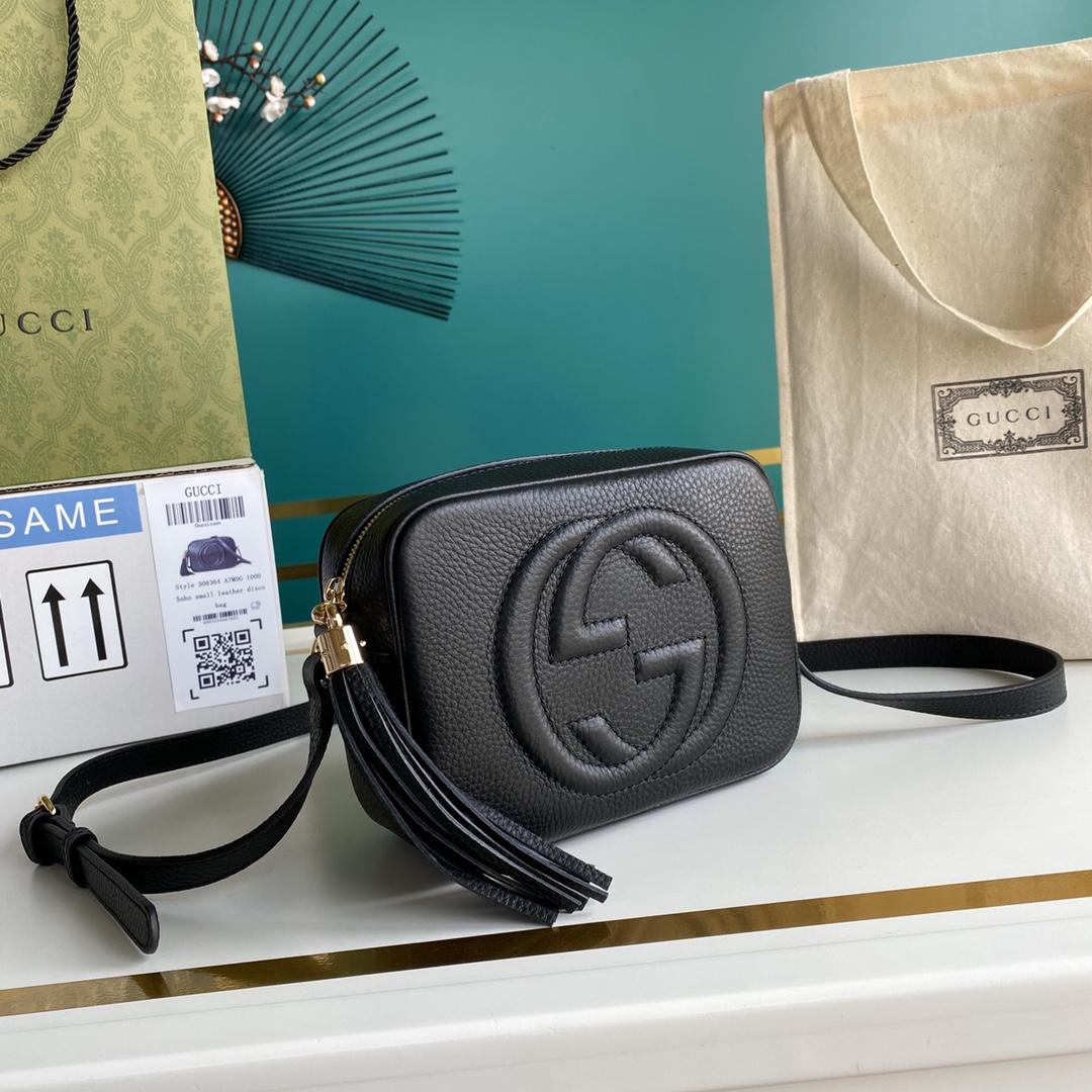 Gucci Soho Small Leather Disco Bag(22-15-7cm) - DesignerGu