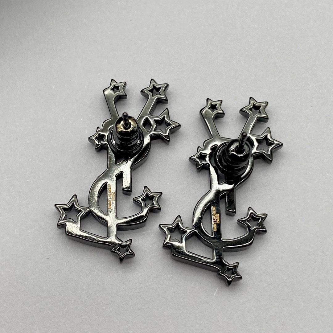 Saint Laurent YSL Logo Earrings - DesignerGu